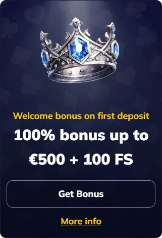 Welcome Bonus – 100% up to €500 + 100 FS