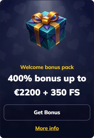 Welcome Bonus Pack – 400% Bonus up to €2200 + 350 FS